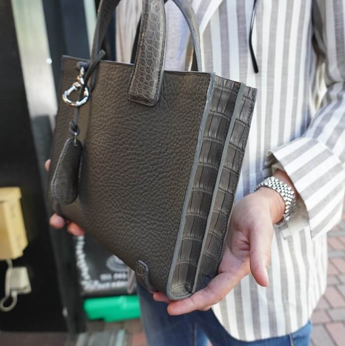 クロコダイルちょい持ちミニトートバッグ