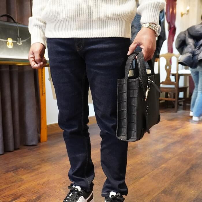 クロコダイルちょい持ち革ミニトートバッグ